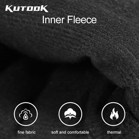 KUTOOK Winter Ski Mittens Windproof Snowboard Mittens Thermal Fleece Lining Skiing Gloves Waterproof Goatskin Palm Outdoor Sport - V.I.P Digital Presence