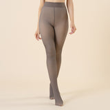 Wearing fake flesh through oversized single crotch leggings for warmth, women's bare legs with plush and thick translucent pantyhose - V.I.P Digital Presence