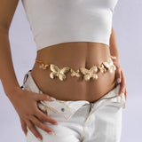 Creative exaggeration metal single-layer pants chain body chain hip-hop punk butterfly tassel waist chain - V.I.P Digital Presence