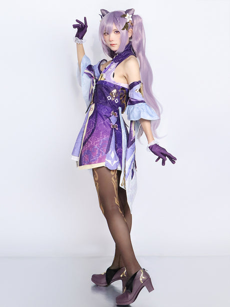 Genshin Impact cos clothing anime animation game suit Liyue seven star carved clear cosplay clothing matching shoes - V.I.P Digital Presence
