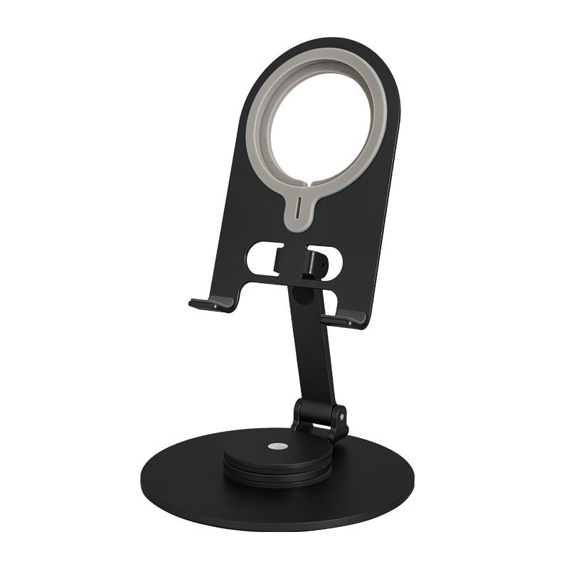 Soporte magnético para teléfono de escritorio, de aleación de aluminio, con carga inalámbrica, portátil, plegable y giratorio, con soporte Magsafe