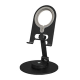 Soporte magnético para teléfono de escritorio, de aleación de aluminio, con carga inalámbrica, portátil, plegable y giratorio, con soporte Magsafe