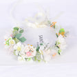 Korean style super fairy bride headdress simulation flower green leaf hair accessory sweet girl Hanfu wedding headdress wreath - V.I.P Digital Presence