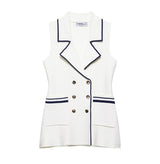 Summer New  Style Women's Fashion Temperament Sleeveless Trim Knit Tank Top - V.I.P Digital Presence