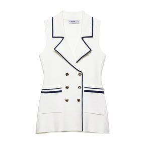 Summer New  Style Women's Fashion Temperament Sleeveless Trim Knit Tank Top - V.I.P Digital Presence