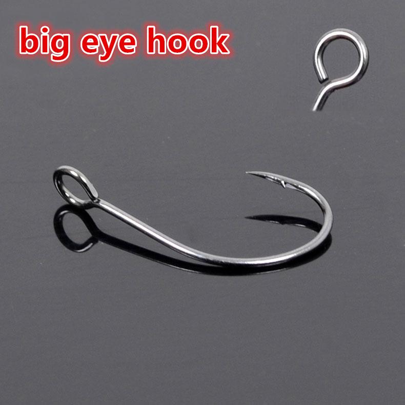 Rompin 50pcs/bag big eye fishing hooks High Carbon Stainless Steel - V.I.P Digital Presence