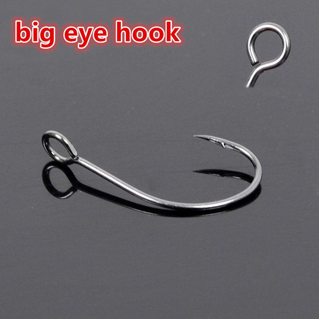 Rompin 50pcs/bag big eye fishing hooks High Carbon Stainless Steel - V.I.P Digital Presence