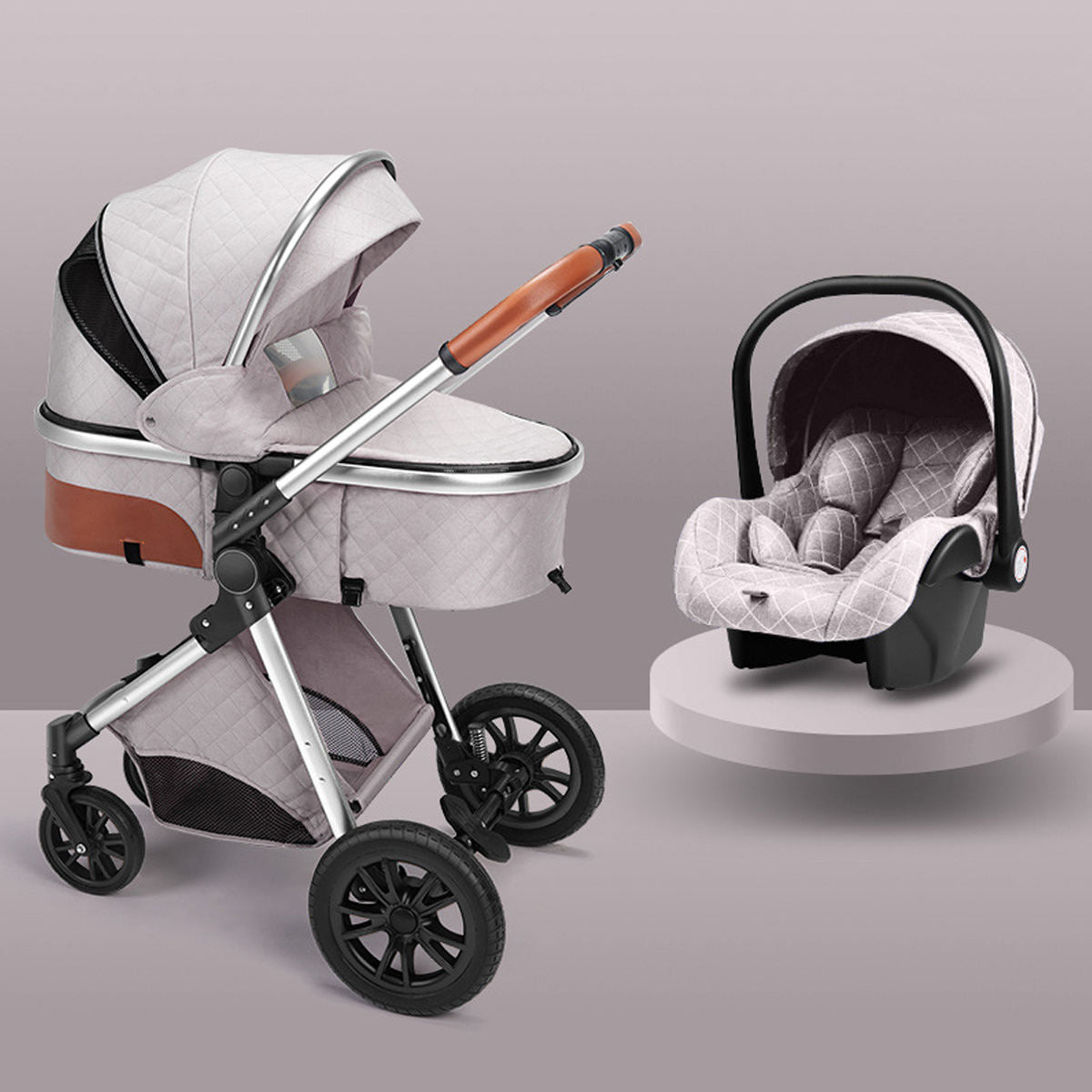 High landscape baby stroller that can sit or lie down lightweight folding two-way shock-absorbing newborn baby stroller - V.I.P Digital Presence