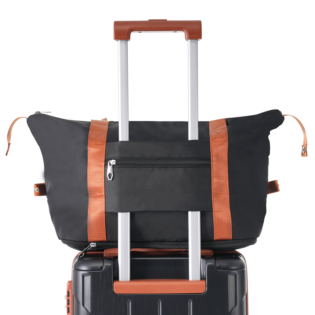 Hard shell luggage set 6-piece luggage set, expandable lightweight wheeled luggage, TSA lock, black brown - V.I.P Digital Presence