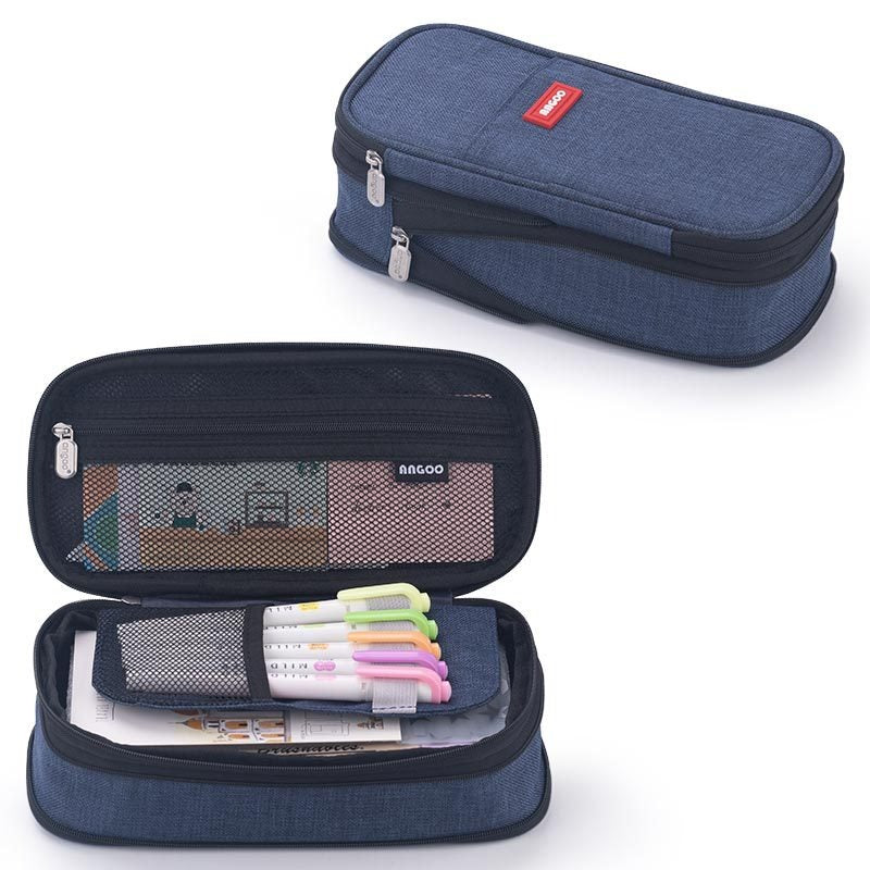 Macaron color block can transform into a large capacity upgraded pencil case stationery - V.I.P Digital Presence