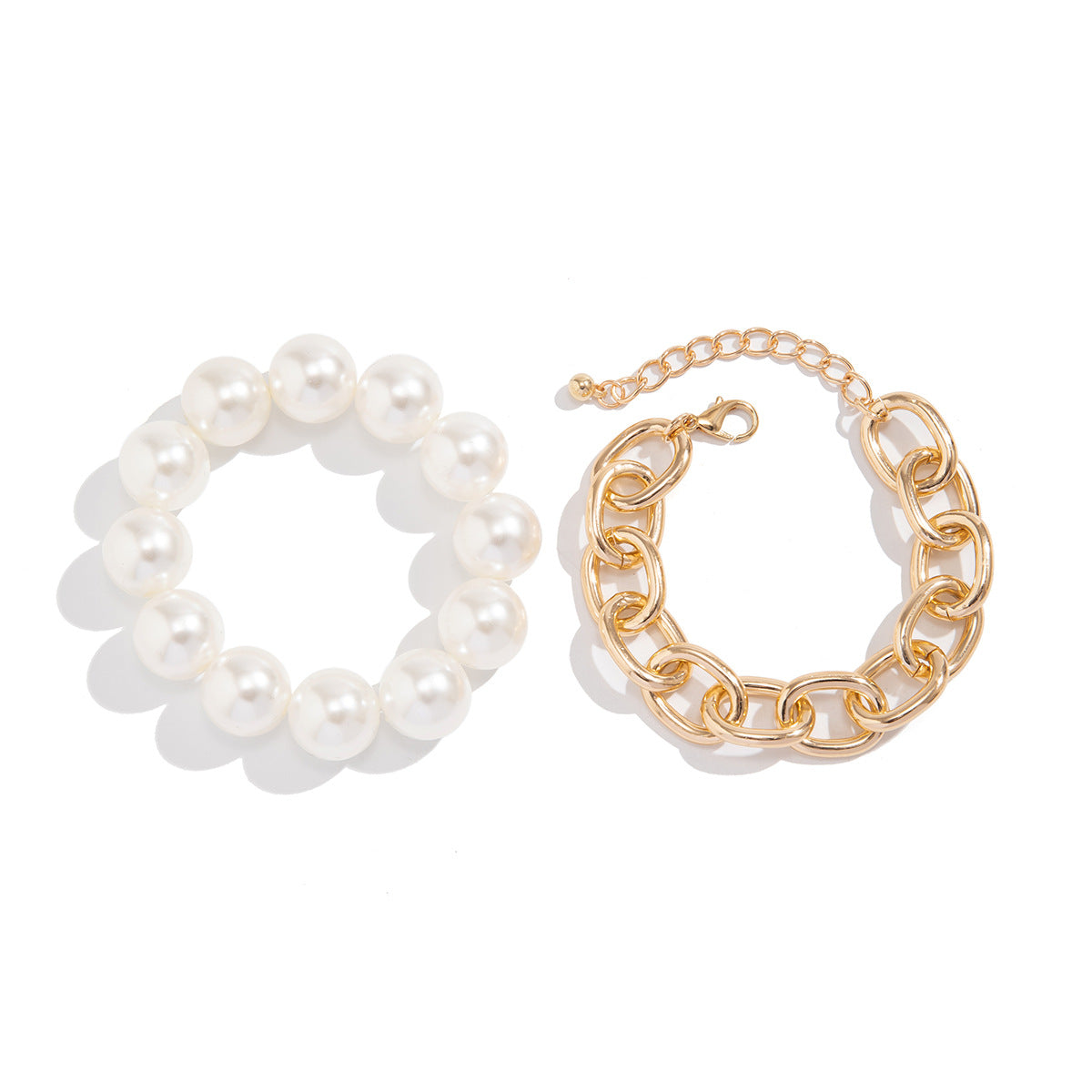 Hot selling geometric bead bracelet for women's fashion, exaggerated large round bead imitation pearl Bracelet - V.I.P Digital Presence