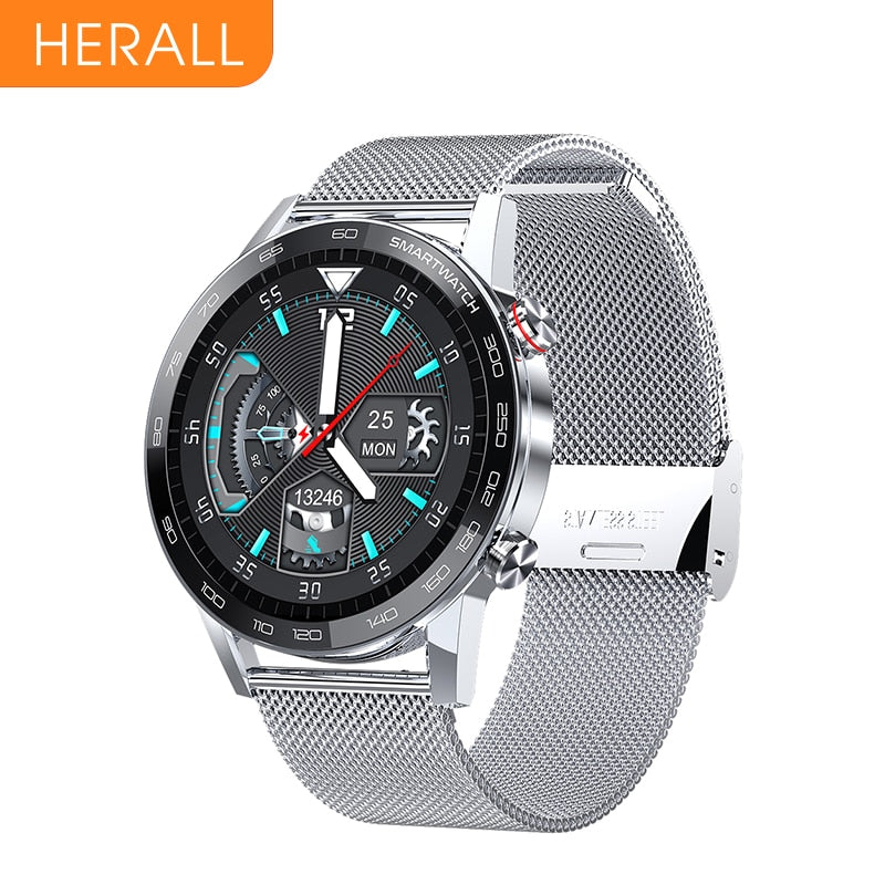 Reloj inteligente HERALL 2020 con ECG para hombre, IP68, resistente al agua, monitor de presión arterial, compatible con Android, Apple y Xiaomi. 