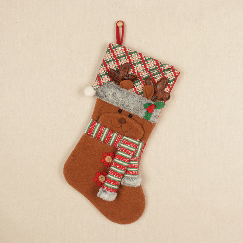 Christmas Stockings Red Santa Claus Snowman Biscuits Deer Gift Bag Christmas Tree Pendant - V.I.P Digital Presence