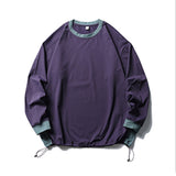 Trendy American Style Loose Long Sleeve T-Shirt for Men and Women, Breathable Quick-Dry Sun Protection with Drawstring Hem Round Neck Top - V.I.P Digital Presence