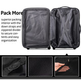 Blue 3 Piece Luggage Set Hardside Spinner Suitcase with TSA Lock 20" 24' 28" Available