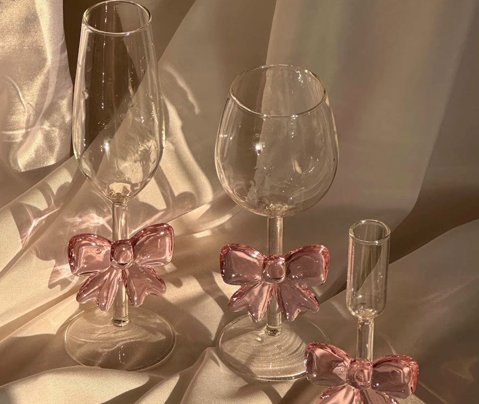 Pink Butterfly Series Instagram Tall Cup Romantic Ritual Champagne Glass Cute Butterfly - V.I.P Digital Presence