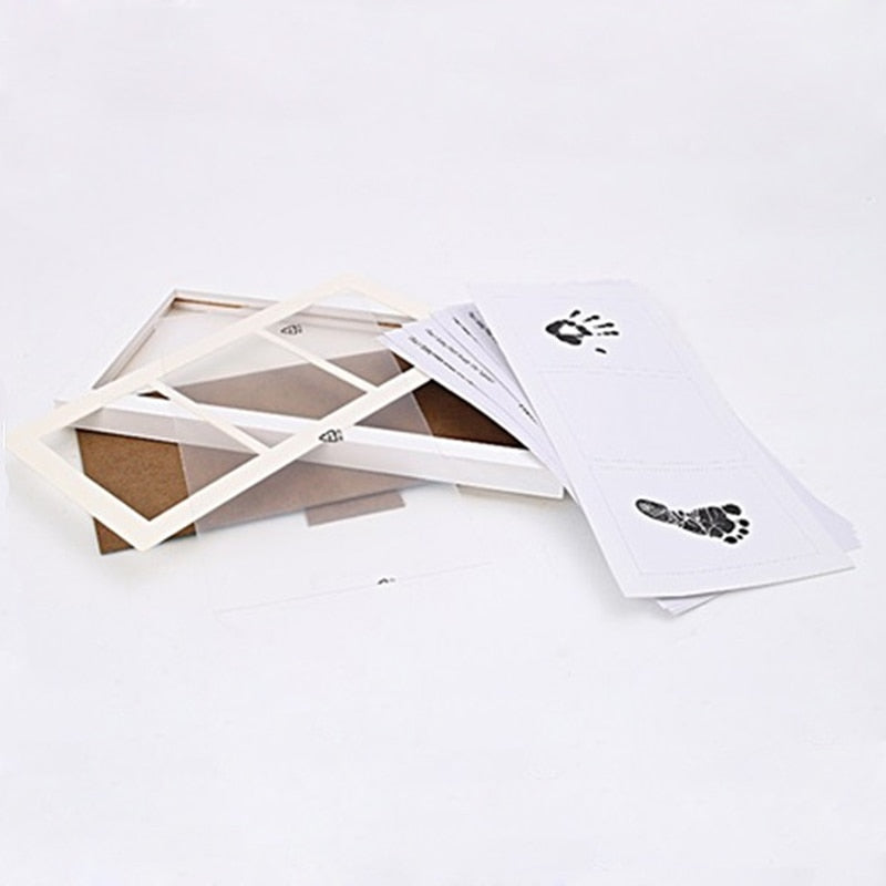 Marco de fotos con huellas de manos y pies para bebé, bricolaje, conmemorativo para recién nacidos, artículos de recuerdo, almohadilla para huellas de patas