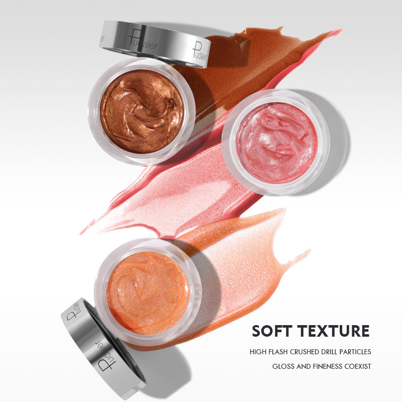 Pudaier 10-color liquid blush eyeshadow brightens lips and cheeks to contour naturally with fine glitter highlights - V.I.P Digital Presence