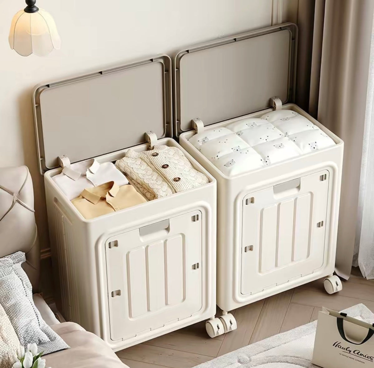 LuxeRoll Wheeled Laundry Basket