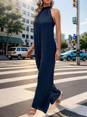 Perfee Tied Grecian Wide Leg Jumpsuit - V.I.P Digital Presence