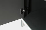 Storage Cabinet With Mirror Trim And Diamond Shape Design Spliced Combination For Living Room, Dining Room, Entryway, Kitchen - V.I.P Digital Presence
