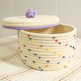 Creative desktop cosmetics storage woven basket - V.I.P Digital Presence