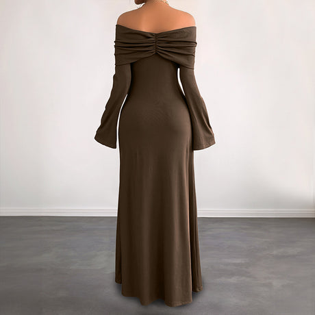 One-Shoulder Fitted Long Dress for Women - V.I.P Digital Presence