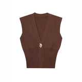 Elegant Casual Commuting Vest V-neck Tank Top for Women withDesign Sense - V.I.P Digital Presence