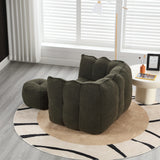 Soft Bean Bag Chair with High Resilient Foam(Chips)for living room and bedroom,Comfortable Square Lazy Sofa with Footstool - V.I.P Digital Presence