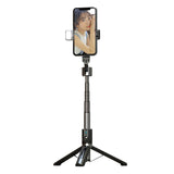 Nuevo trípode de la serie P96 con luz de relleno doble reforzada y soporte para teléfono móvil en vivo, palo de selfie de aleación de aluminio.
