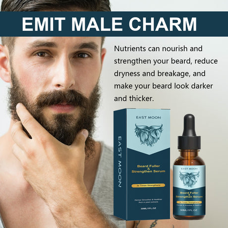 Beard Fuller & Strengthen Serum, Soft And Bright Men's Beard Strong Root Nourishing And Bushy Care Essence - V.I.P Digital Presence