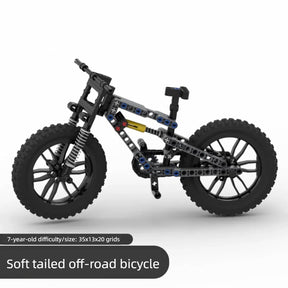 Off road soft tail bicycle assembly building block diamond frame front double suspension rear single suspension chain linkage - V.I.P Digital Presence