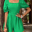Perfee Smocked Square Neck Short Sleeve Romper - V.I.P Digital Presence