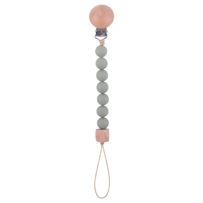 Infant and toddler products, beech wood pacifier clip, soothing wood octagonal pacifier, anti drop chain - V.I.P Digital Presence