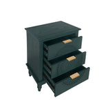 Hollow-Carved 3 Drawer Dresser Storage Chest with Metal Handles For Living Room Bedroom - V.I.P Digital Presence