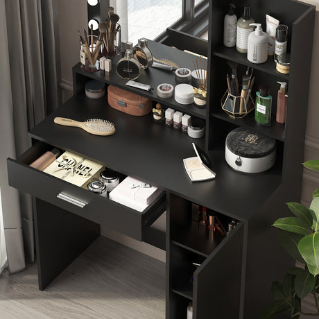 Makeup Vanity Desk with Mirror & Light - V.I.P Digital Presence