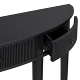 U-Style Distinctive Features of Pine Veneer Console Table with Vertical Stripe Drawer Fronts and Four Legs - V.I.P Digital Presence
