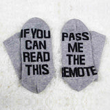 PASS ME THE REMOTE Printed Casual Mid Tube Gift Socks With Letters Non Slip Socks - V.I.P Digital Presence