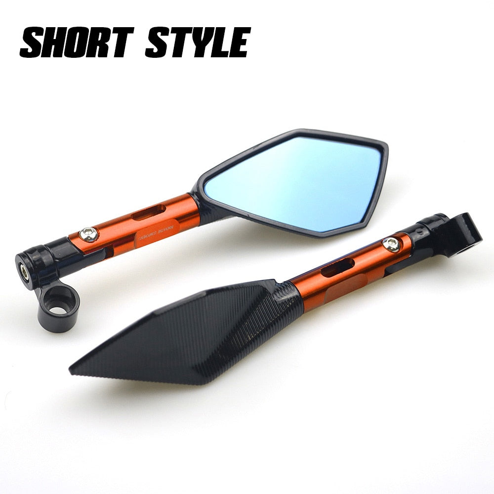 Universal CNC Aluminum Motorcycle Handlebar Rear View Mirrors Blue Anti-glare Mirror for Honda Yamaha Suzuki Scooter ktm - V.I.P Digital Presence