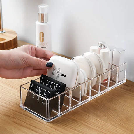 Household Transparent Divided Cosmetic Storage Box Sorting and Detachable Plastic Desktop Storage Box - V.I.P Digital Presence