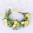 Flower garland headwear, forest style girl, sweet vacation, photography, hair accessories, simulated flowers, green leaves, flower garland - V.I.P Digital Presence