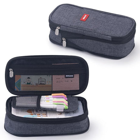 Macaron color block can transform into a large capacity upgraded pencil case stationery - V.I.P Digital Presence