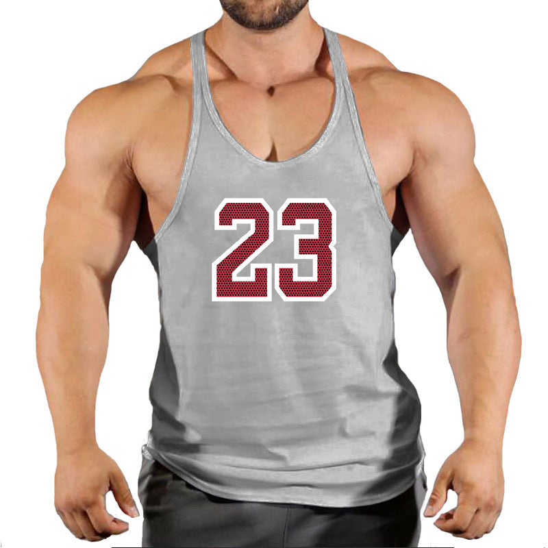 Sportswear vest men's round neck men's cotton vest loose shoulder sleeveless basketball suit - V.I.P Digital Presence