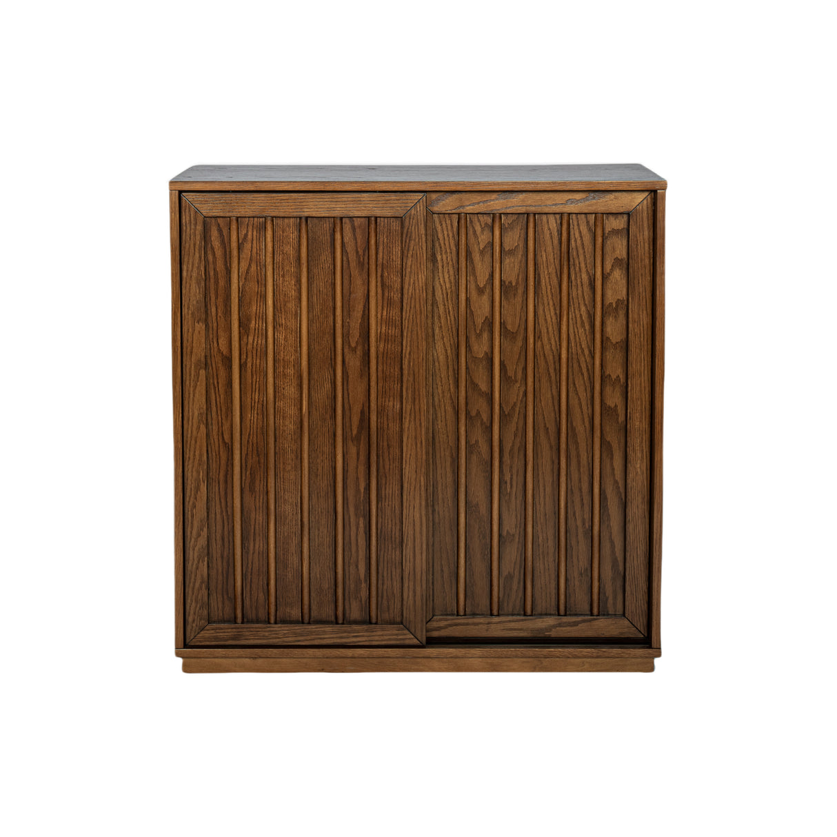 Medieval side panel with 2 sliding doors and solid wood decorative strips, storage cabinet - V.I.P Digital Presence