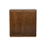 Medieval side panel with 2 sliding doors and solid wood decorative strips, storage cabinet - V.I.P Digital Presence
