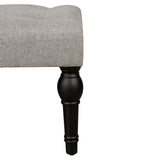 Ottoman Bench 4-thickened Roman Column Feet French Upholstered Bedside Bench For Bedroom Living Room Entryway - V.I.P Digital Presence