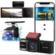 3-Camera Dash Cam – Front, Rear & Inside Car Recorder with WiFi & Night Vision - V.I.P Digital Presence