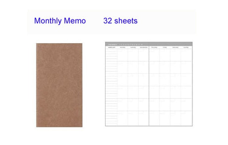 4.3x8.3 Midori Traveler's Notebook Refill 110mmx210mm Blank Dot Grid Paper Graph-paper Ruled 32 sheets - V.I.P Digital Presence