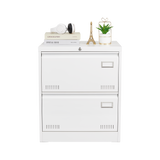 Horizontal file cabinet, 2 drawers, white file cabinet with lock, metal file cabinet with lock, 3 drawers, legal office cabinet - V.I.P Digital Presence