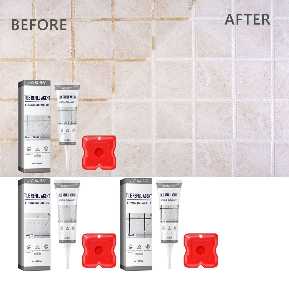Tile Refill Agent, Kitchen Bathroom Waterproof Floor Mildew Proof Joint Tile Tip Sealant - V.I.P Digital Presence